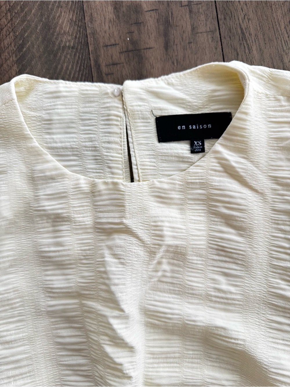 En Saison butter Yellow Textured Mini Dress - Picture 10 of 10